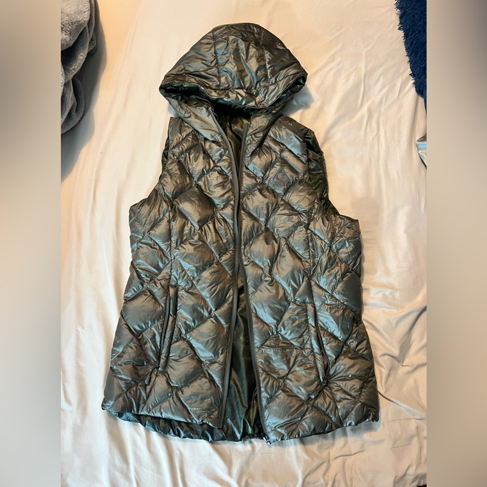Reversible Army Green Puffer Vest